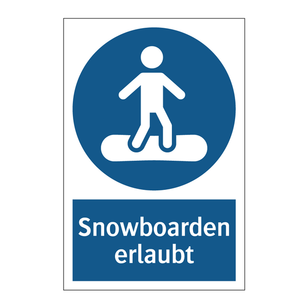 Snowboarden erlaubt