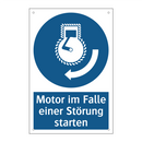 Motor im Falle einer Störung starten