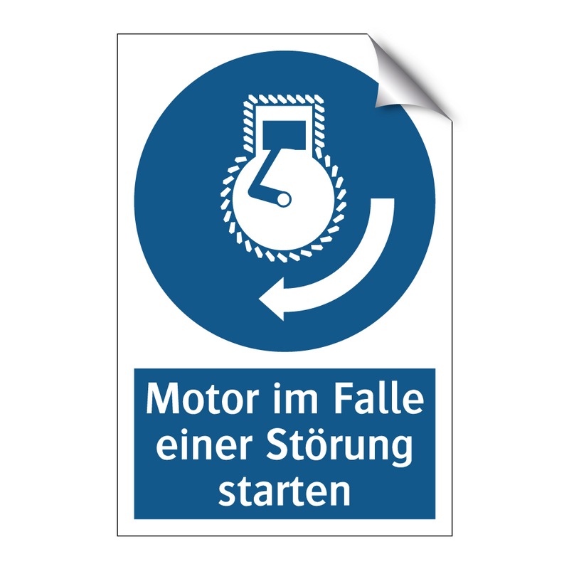 Motor im Falle einer Störung starten