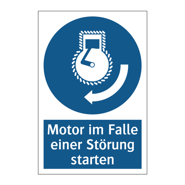 Motor im Falle einer Störung starten