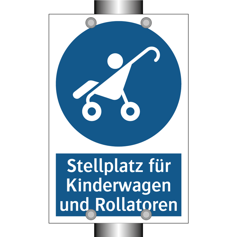 Stellplatz für Kinderwagen und Rollatoren