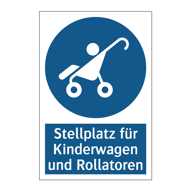 Stellplatz für Kinderwagen und Rollatoren