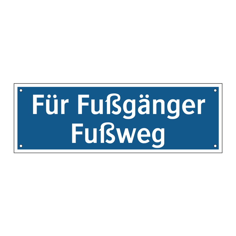 Für Fußgänger Fußweg