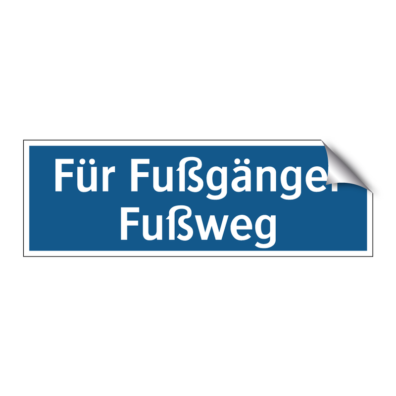 Für Fußgänger Fußweg