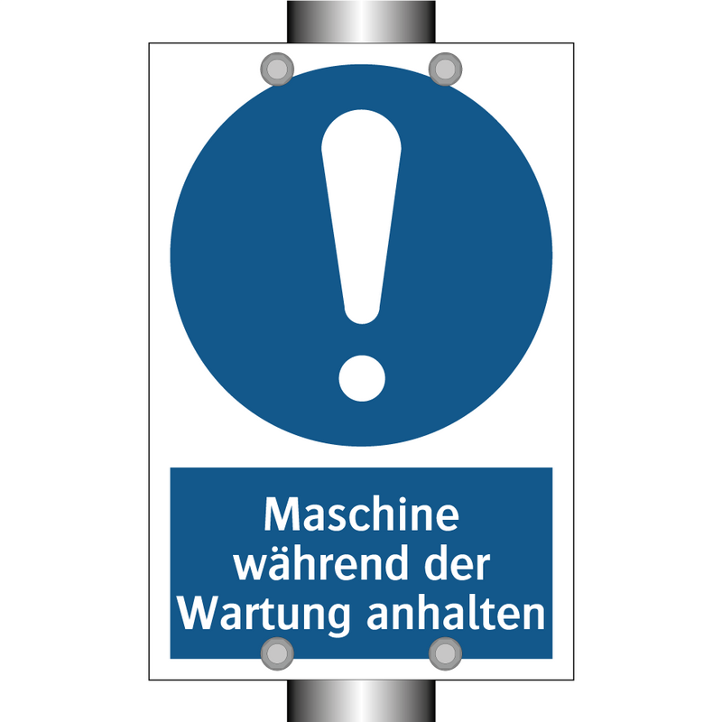 Maschine während der Wartung anhalten
