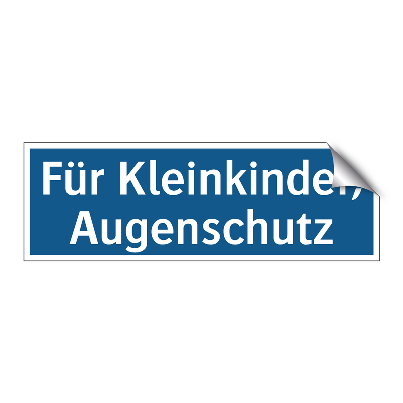 Für Kleinkinder, Augenschutz