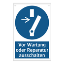 Vor Wartung oder Reparatur ausschalten