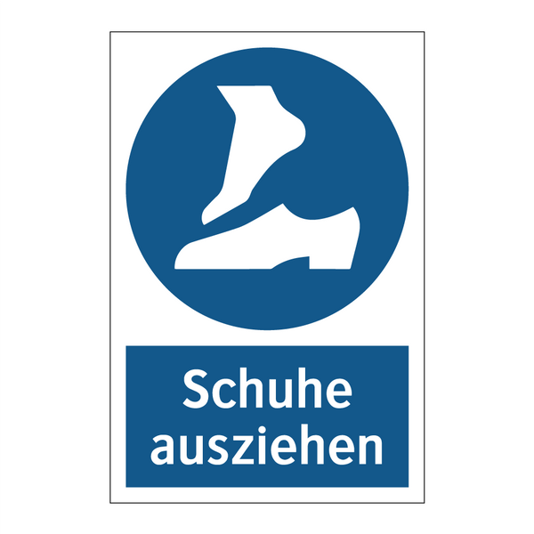 Schuhe ausziehen