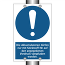 Die Akkumulatoren dürfen nur mit Stickstoff (N) auf den angegebenen Vordruck vorgeladen werden.