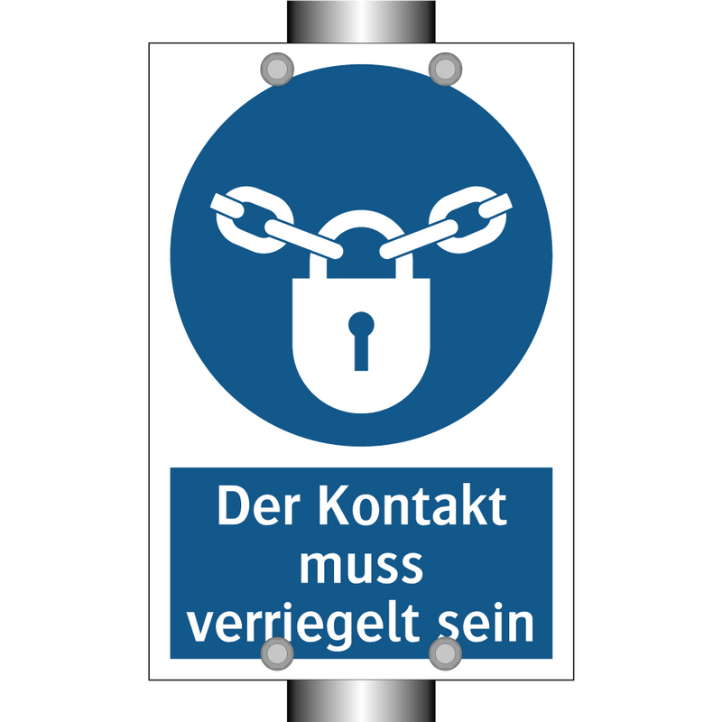 Der Kontakt muss verriegelt sein