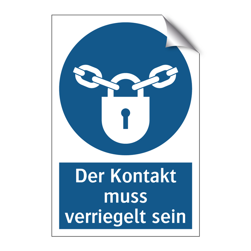Der Kontakt muss verriegelt sein