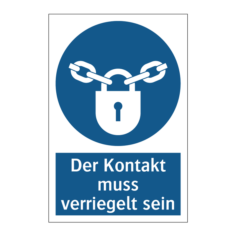 Der Kontakt muss verriegelt sein