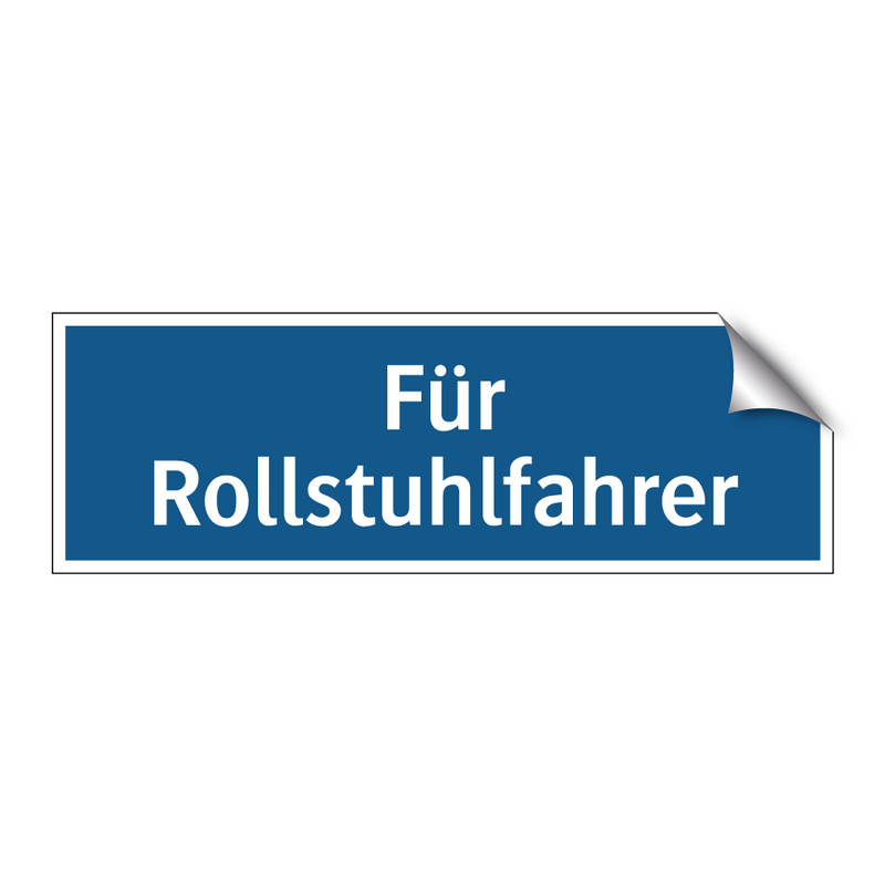Für Rollstuhlfahrer