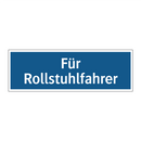 Für Rollstuhlfahrer