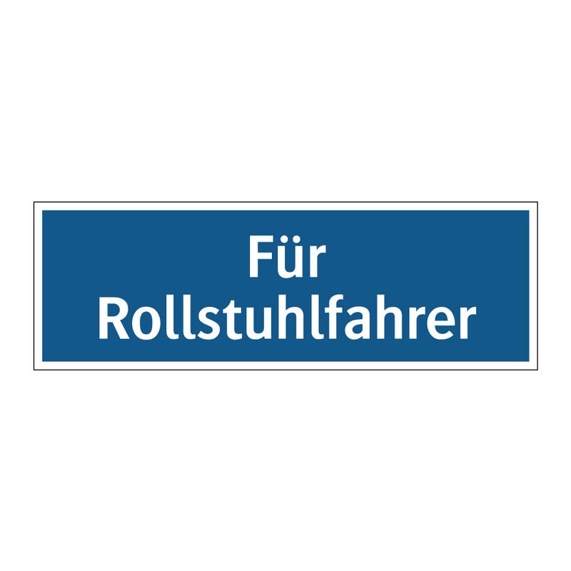 Für Rollstuhlfahrer