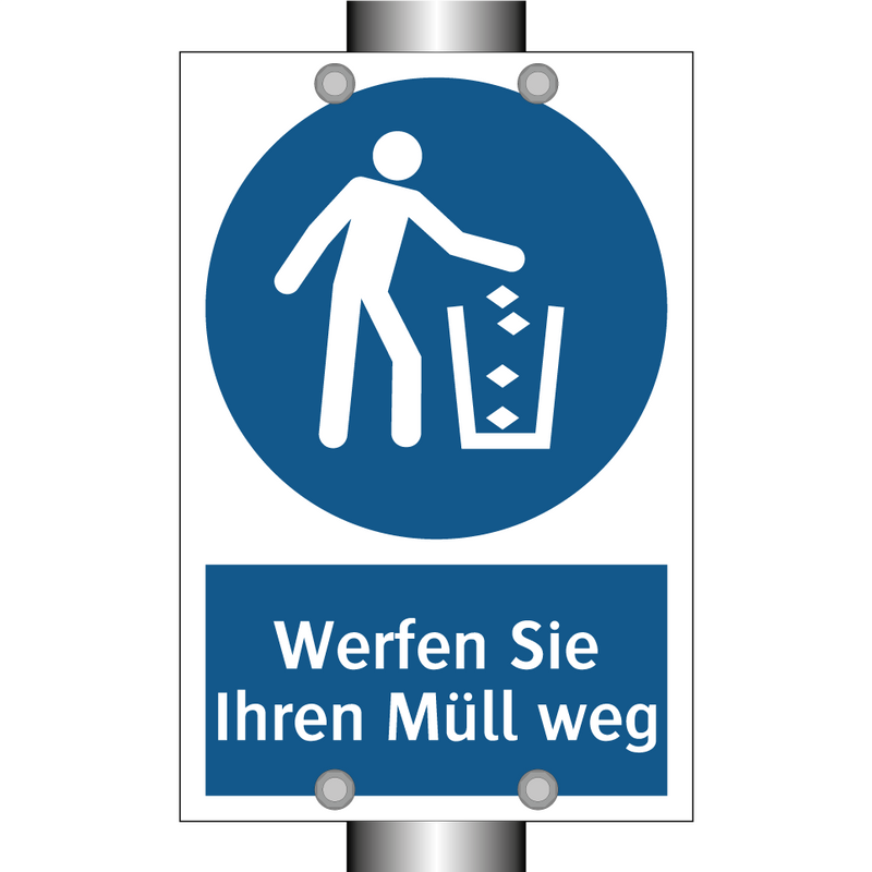 Werfen Sie Ihren Müll weg