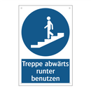 Treppe abwärts runter benutzen