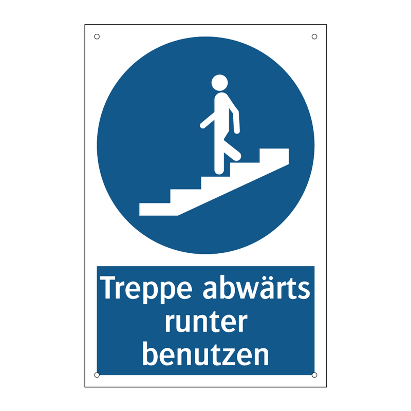 Treppe abwärts runter benutzen
