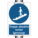 Treppe abwärts runter benutzen