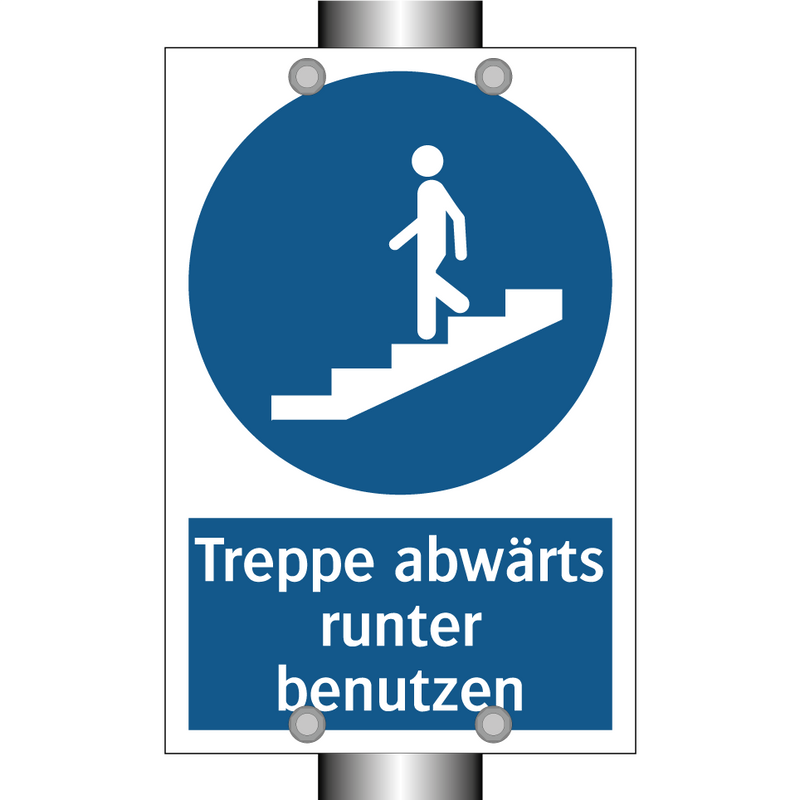 Treppe abwärts runter benutzen
