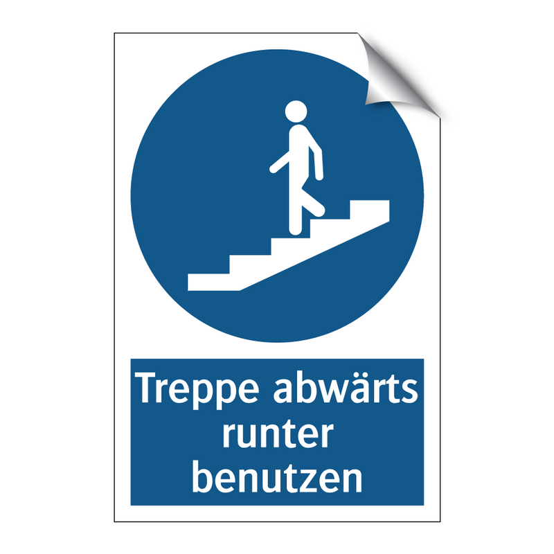 Treppe abwärts runter benutzen