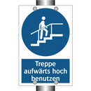 Treppe aufwärts hoch benutzen