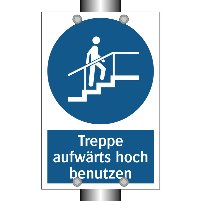 Treppe aufwärts hoch benutzen