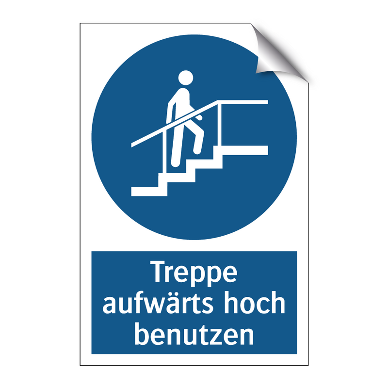 Treppe aufwärts hoch benutzen