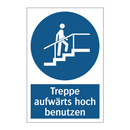 Treppe aufwärts hoch benutzen