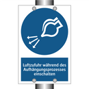 Luftzufuhr während des Aufhängungsprozesses einschalten