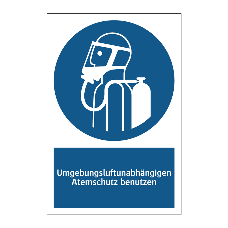 Umgebungsluftunabhängigen Atemschutz benutzen