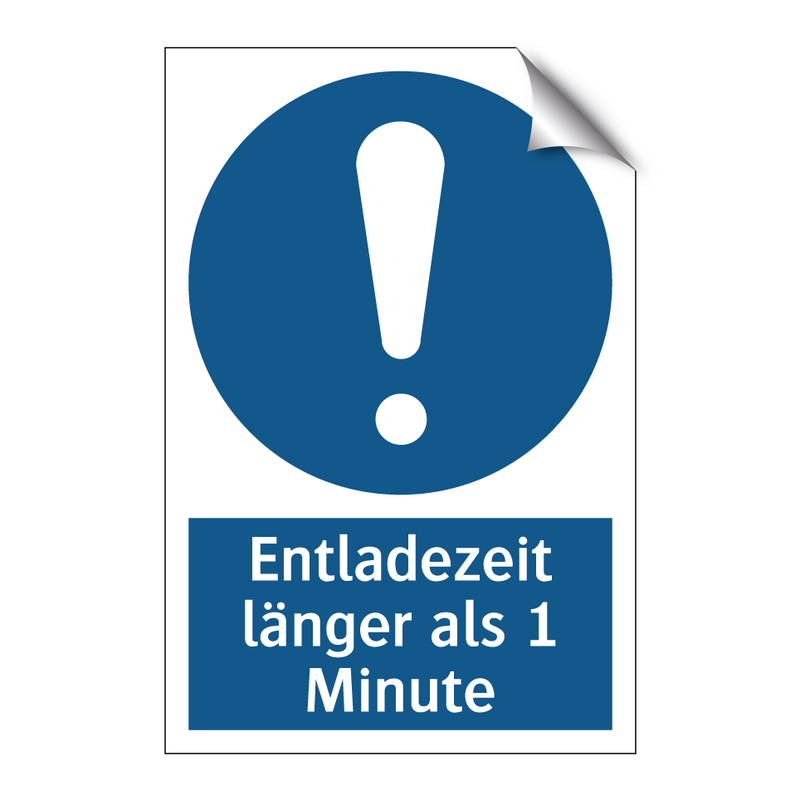 Entladezeit länger als 1 Minute