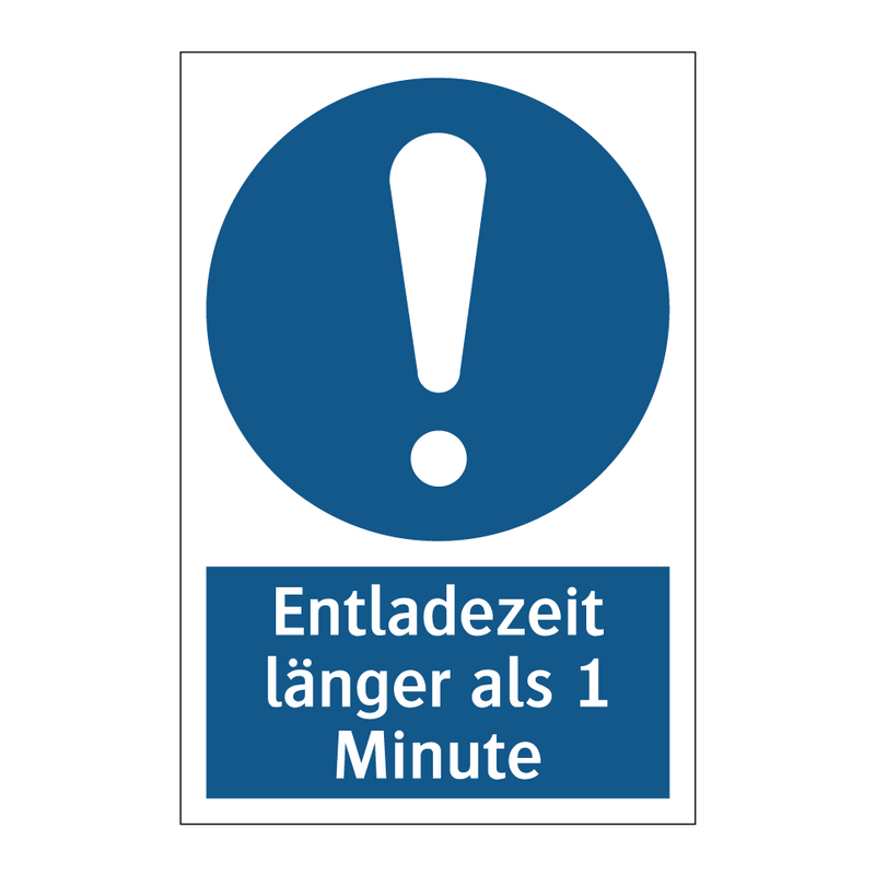 Entladezeit länger als 1 Minute