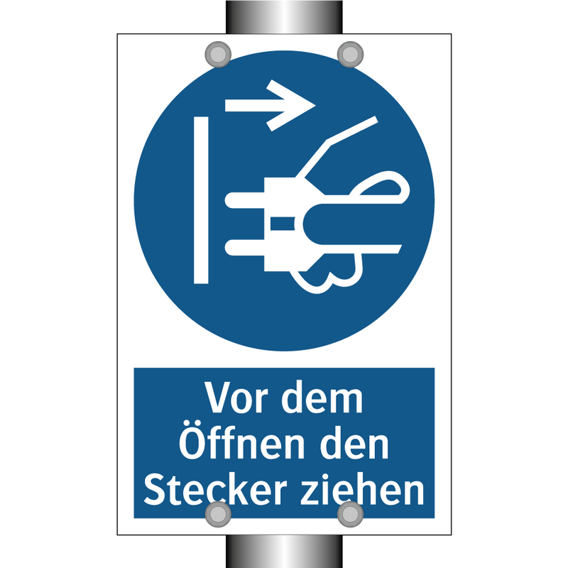Vor dem Öffnen den Stecker ziehen