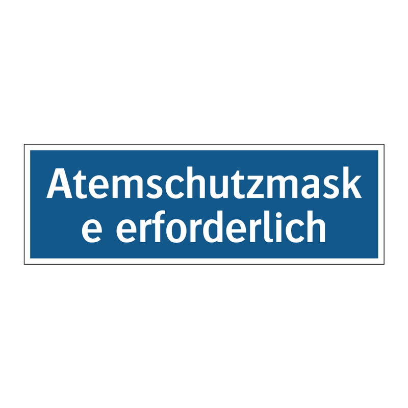 Atemschutzmaske erforderlich