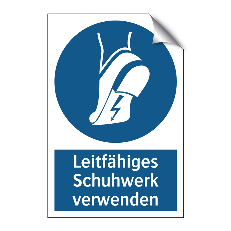 Leitfähiges Schuhwerk verwenden