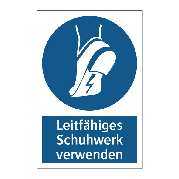 Leitfähiges Schuhwerk verwenden
