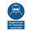 Augenschutz für Patienten verwenden