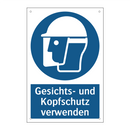 Gesichts- und Kopfschutz verwenden