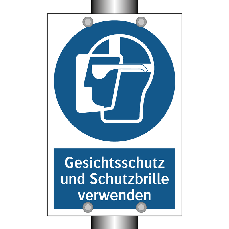 Gesichtsschutz und Schutzbrille verwenden