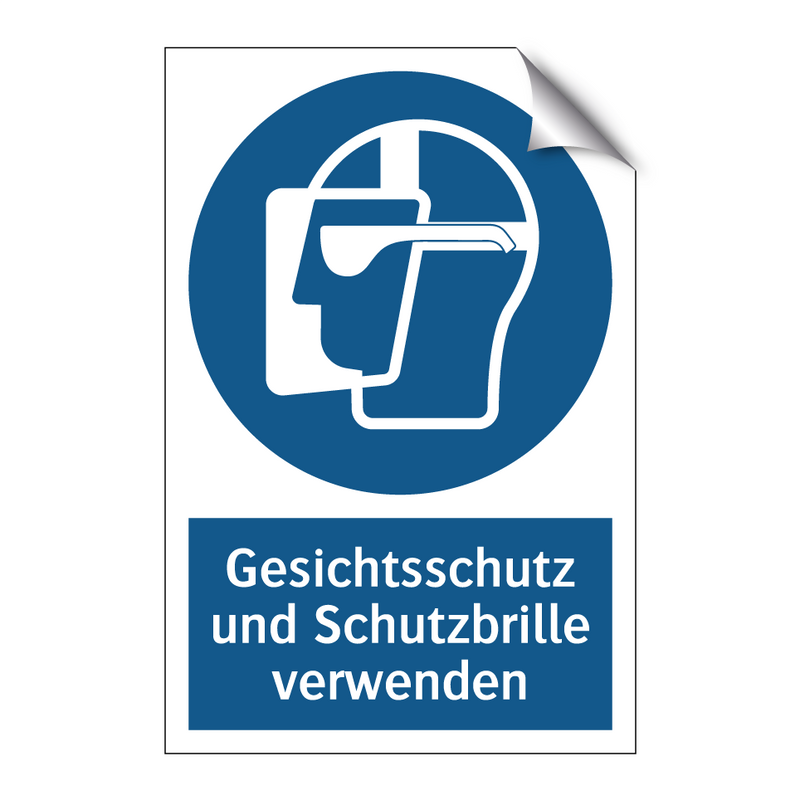 Gesichtsschutz und Schutzbrille verwenden