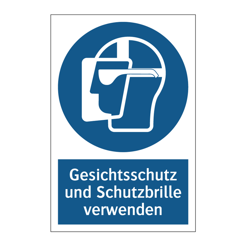 Gesichtsschutz und Schutzbrille verwenden