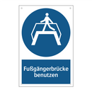 Fußgängerbrücke benutzen