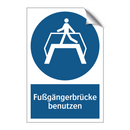 Fußgängerbrücke benutzen