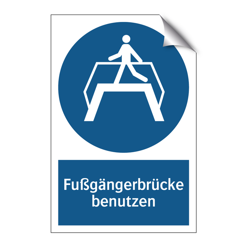 Fußgängerbrücke benutzen