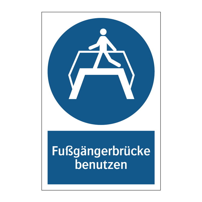 Fußgängerbrücke benutzen