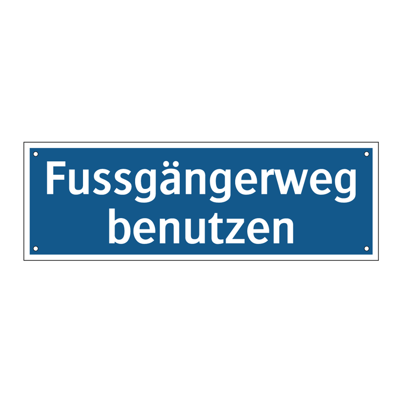 Fussgängerweg benutzen