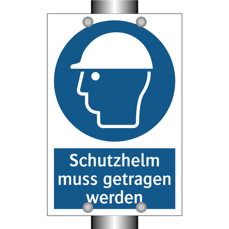 Schutzhelm muss getragen werden