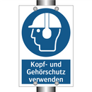 Kopf- und Gehörschutz verwenden