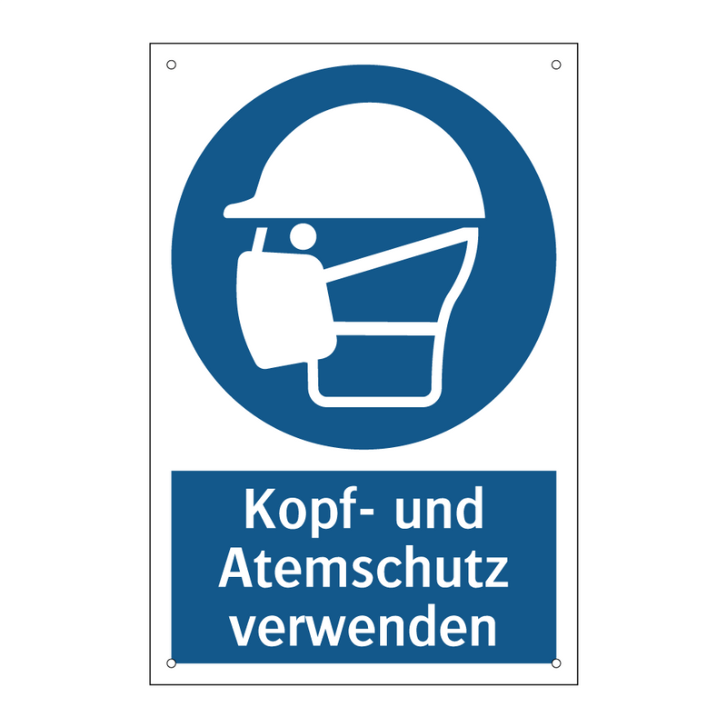 Kopf- und Atemschutz verwenden